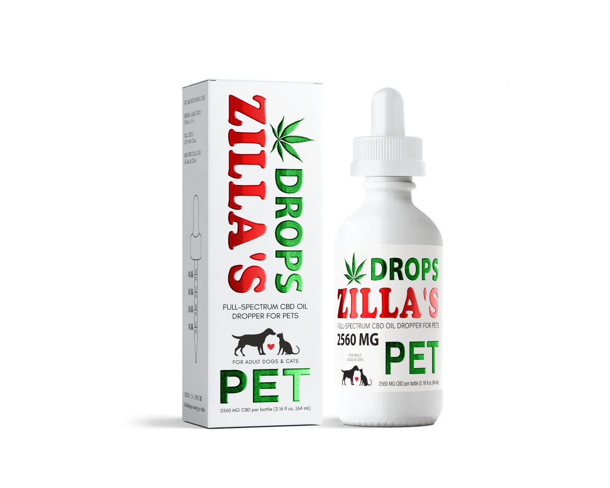 Photograph of product: ZILLA'S - FULL SPECTRUM PET DROPS - 2560MG CBD