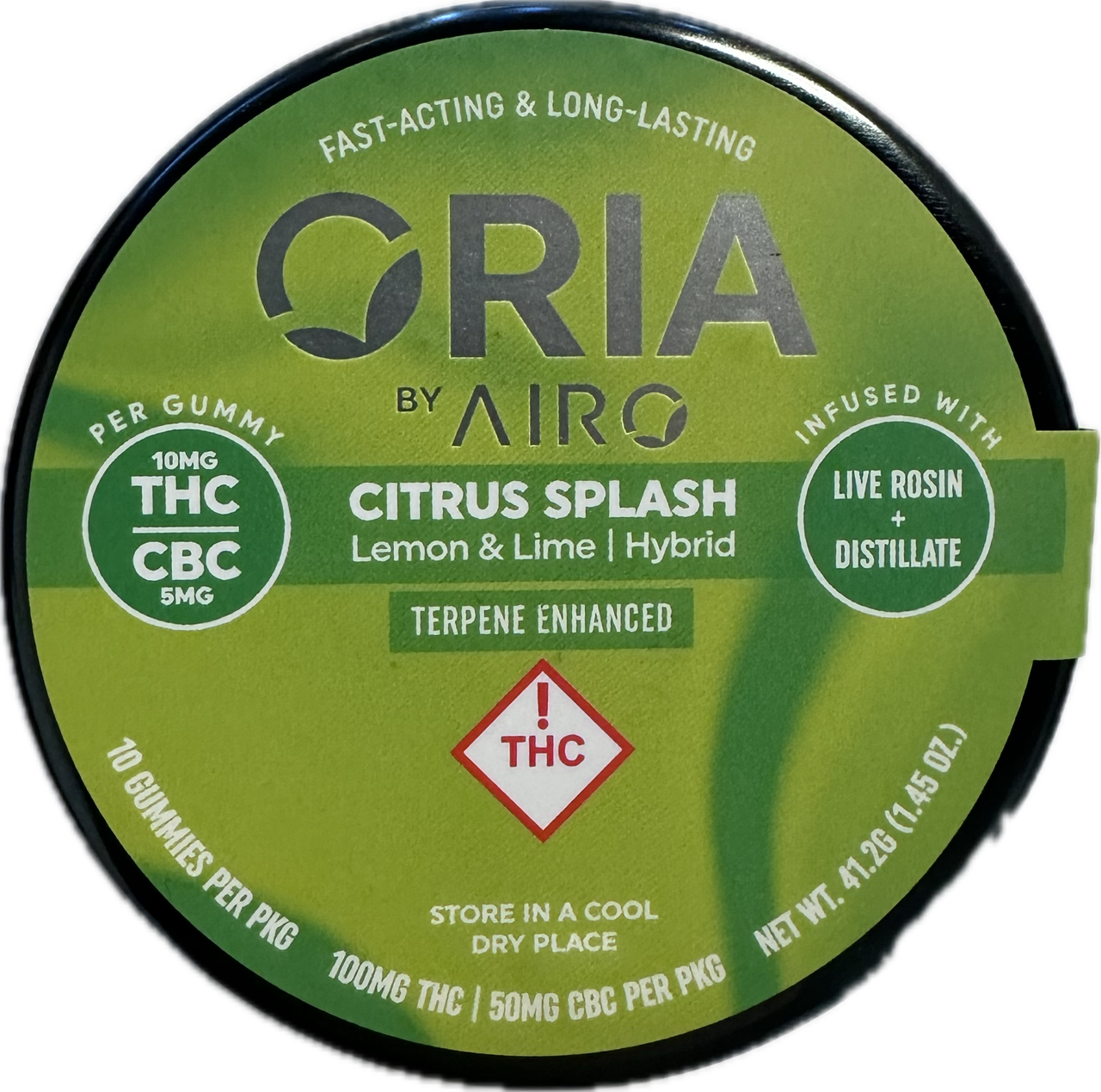 Photograph of product: ORIA Citrus Splash Gummies 100mg