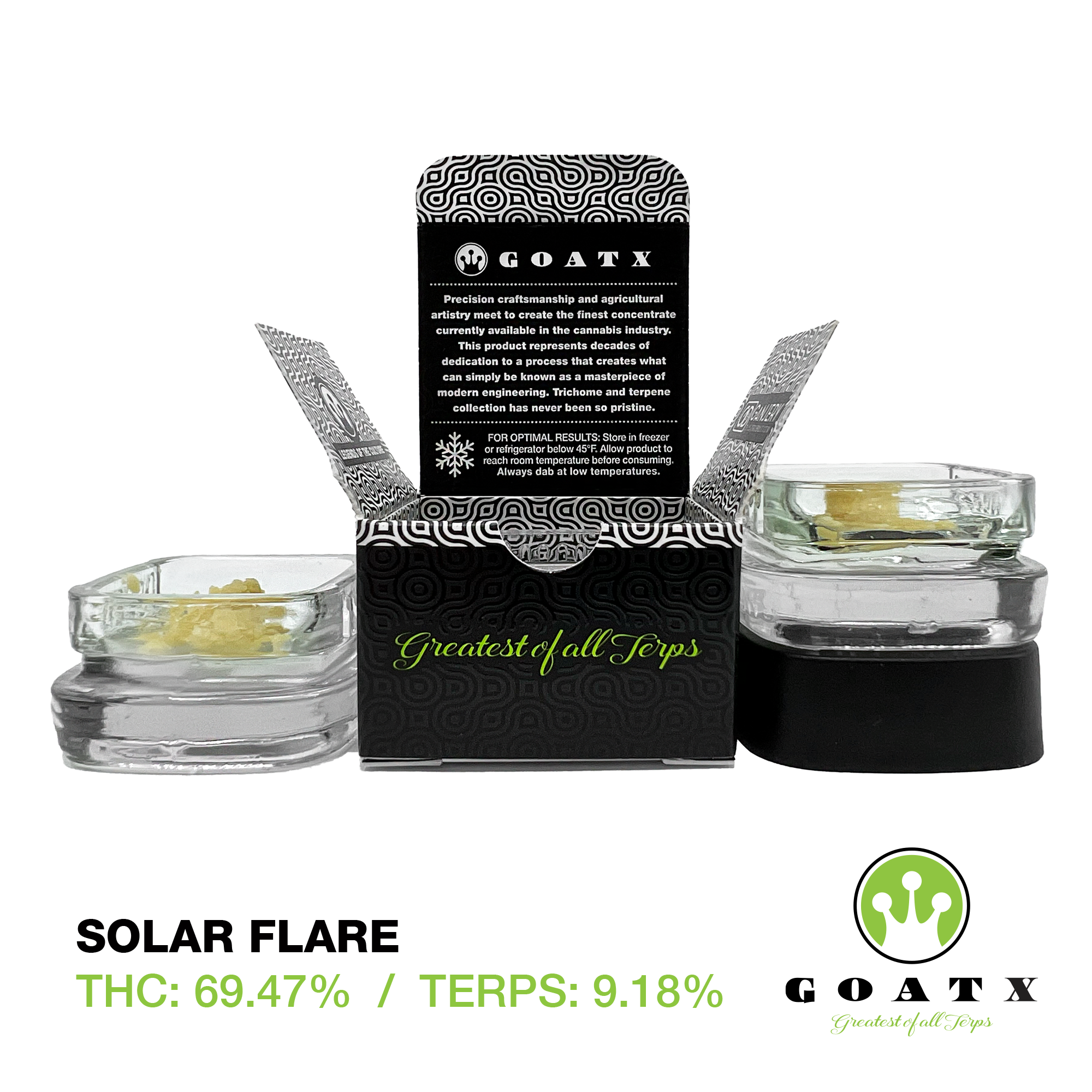 Photograph of Product: GOATX - 1.0g Live Rosin - Solar Flare