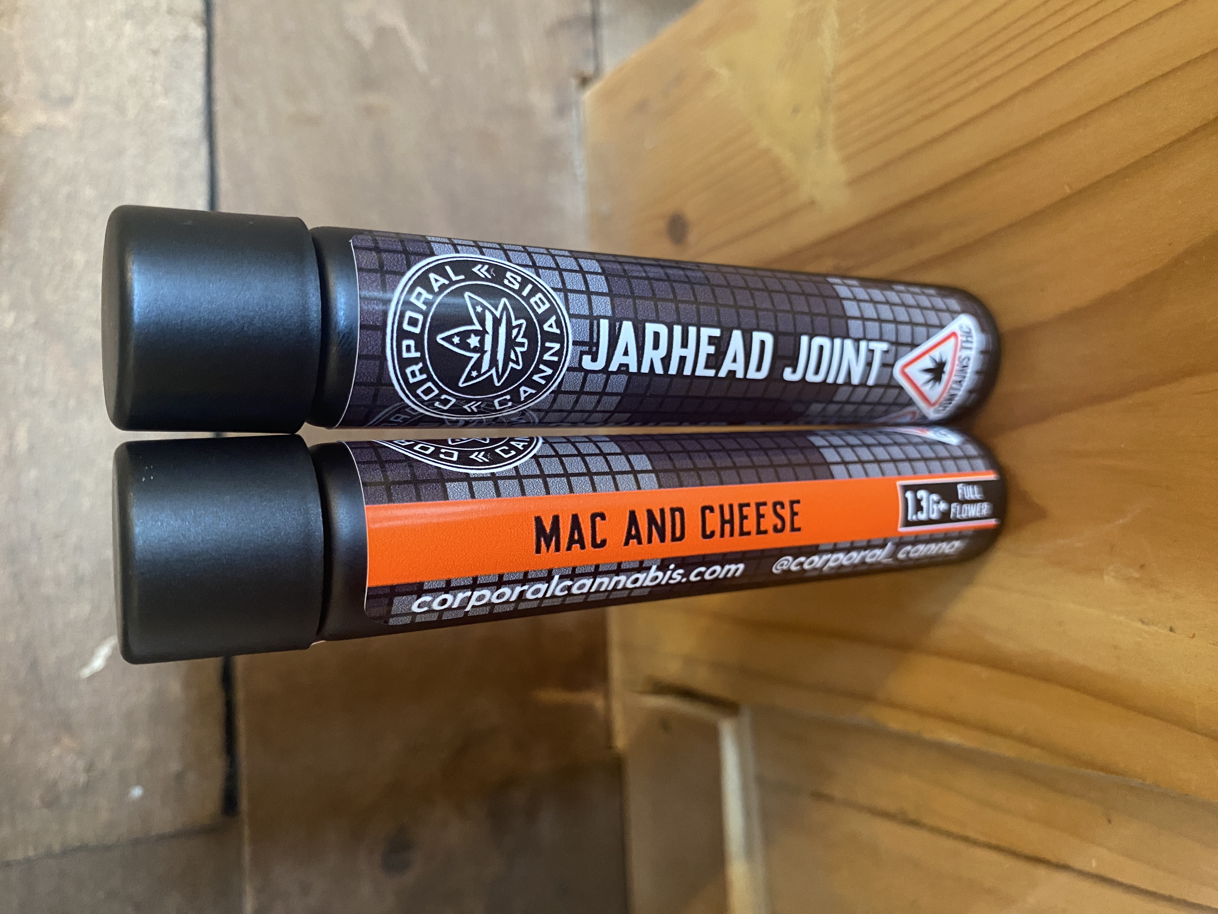 Photograph of product: JARHEAD JOINT | MAC AND CHEESE | CORPORAL OUID! | PRE-ROLL | 1.3g
