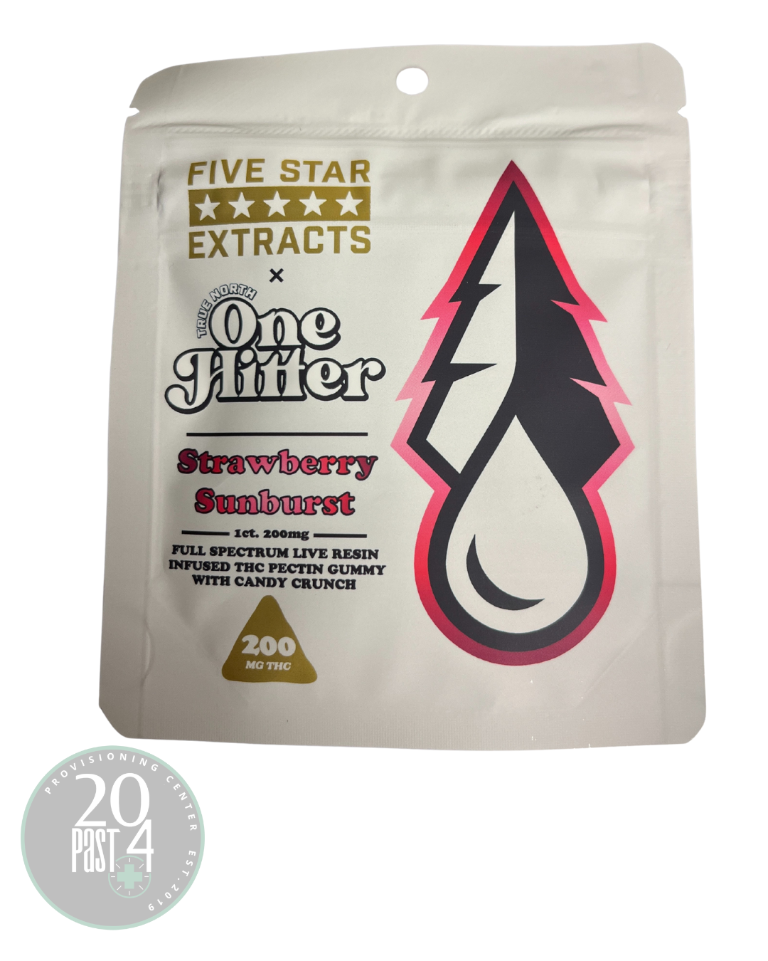 Photograph of product: True North Collective | Live Resin One Hitter | Strawberry Sunburst | 200mg