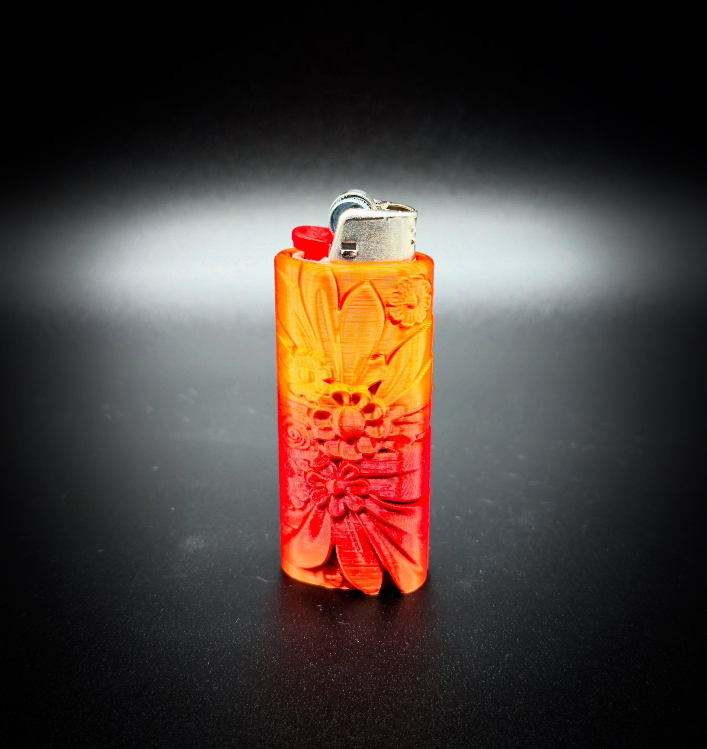 Photograph of product: HighByDesign Bic Lighter Case Endless Flowers Edition-Dragon's Breath