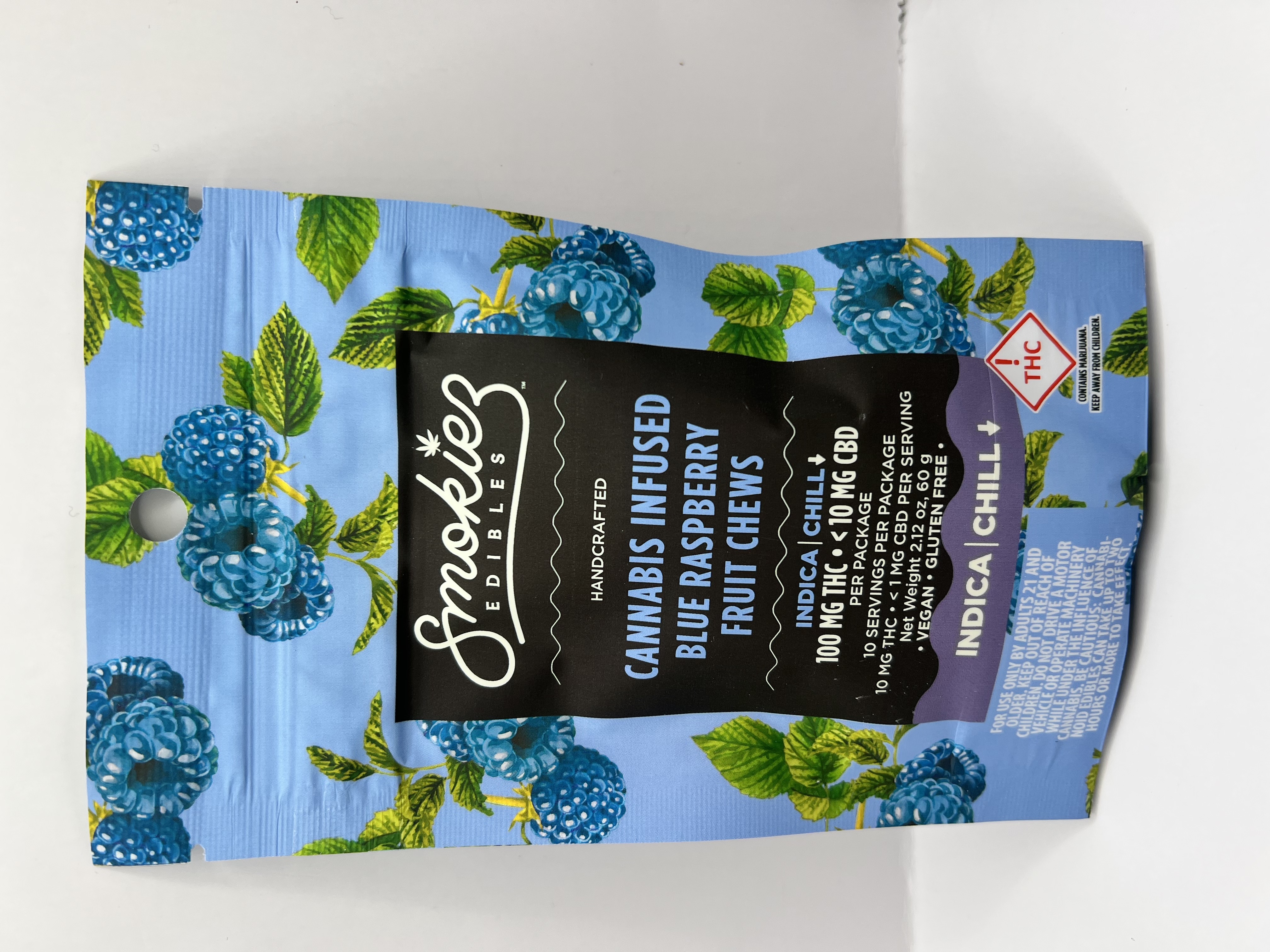 Photograph of product: Smokiez - Sweet Blue Raspberry - 100mg - 20