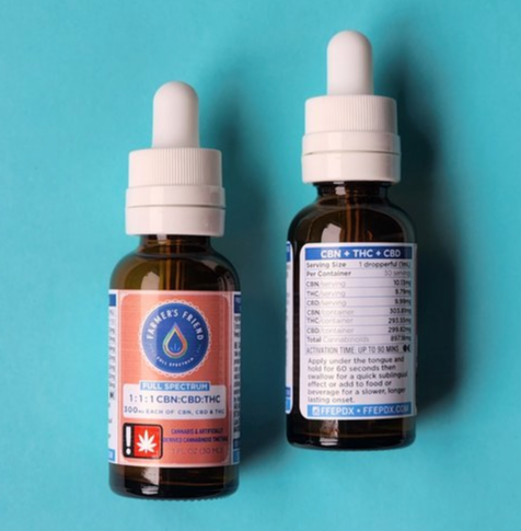 Photograph of product: Farmer's Friend Exracts 1:1:1 CBN:CBD:TH-oui Tincture