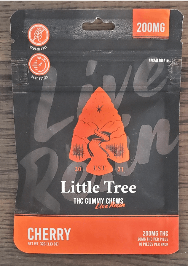 Photograph of Product: AU Little Tree: Cherry 200mg Fast Acting Gummie