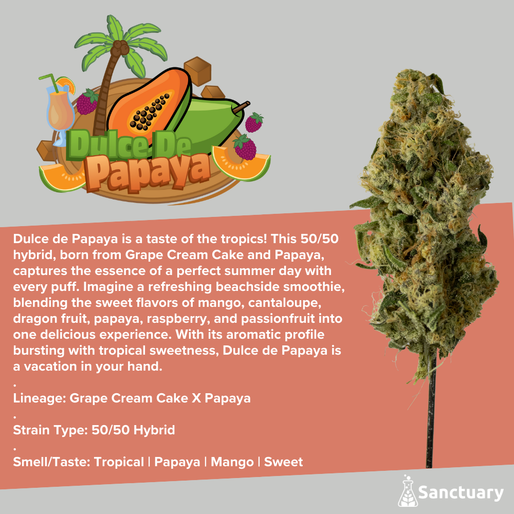 Photograph of product: Dulce de Papaya Flower | 3.5g - Sanctuary