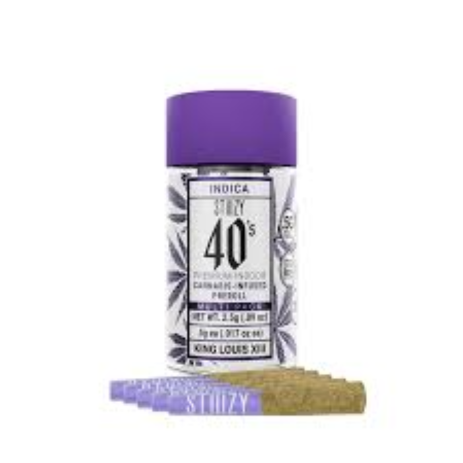 Photograph of product: Stiiizy 40's King Louis XIII (I) Infused Prerolls 5pk