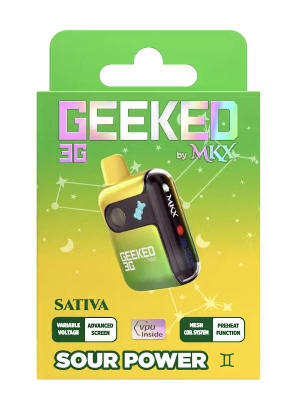 Photograph of product: Geeked | Sour Power | 3g Disposable