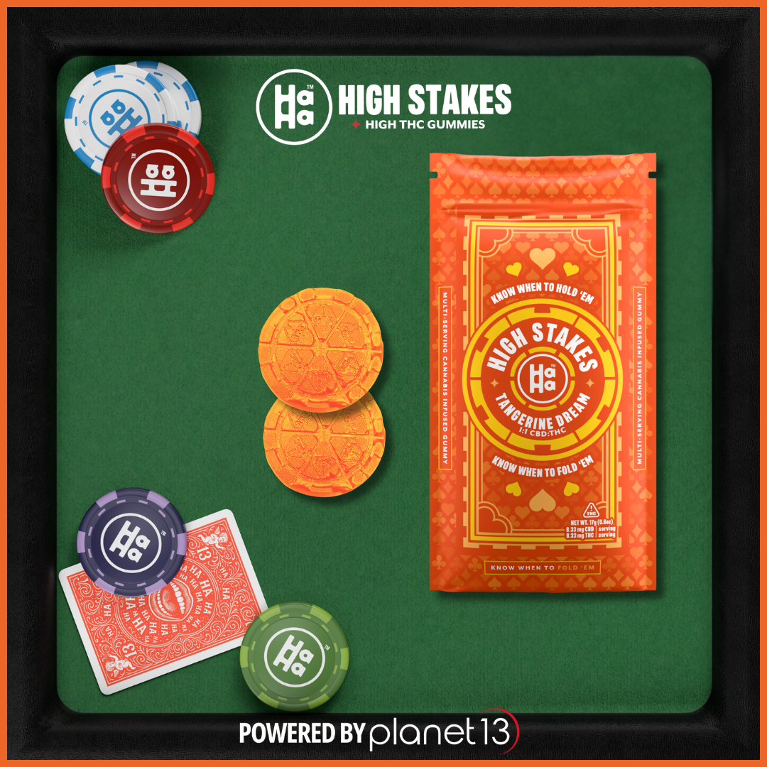 Photograph of product: HaHa High Stakes 1:1 Tangerine Dream Gummies 2pk