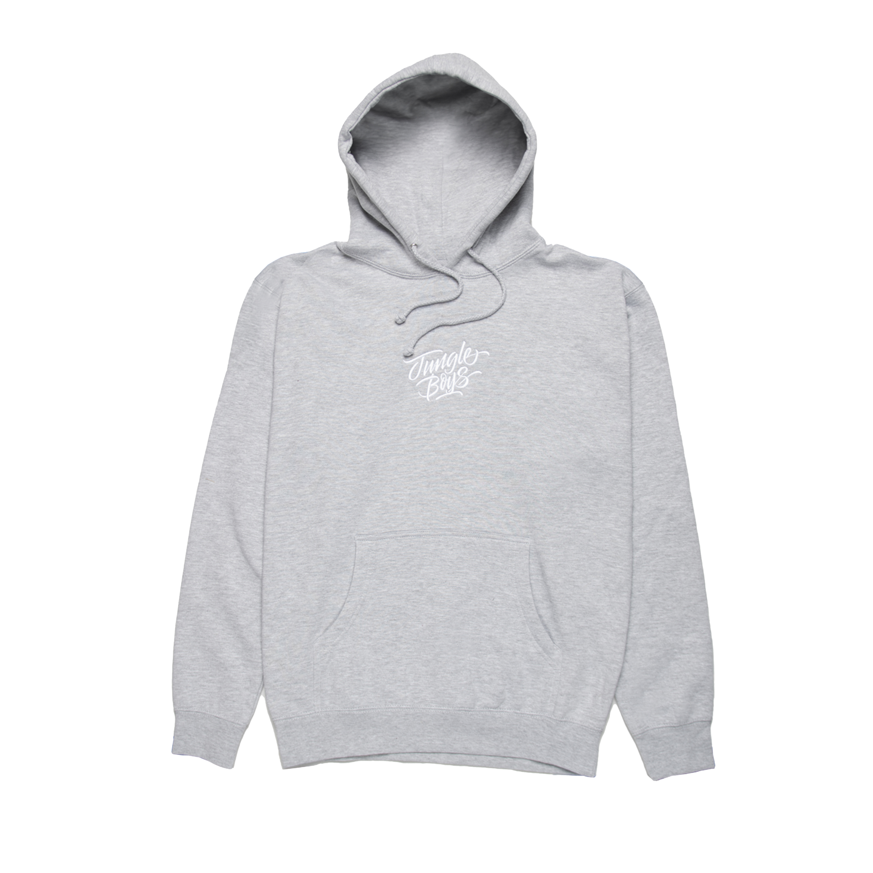 Photograph of product: Jungle Boys Clothing | Stacked Embroidered Hoodie - Grey/White