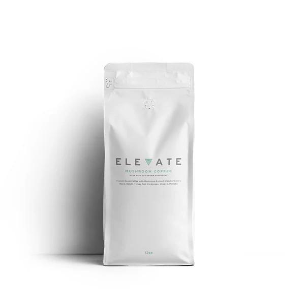 Photograph of product: Elevate Mushroom Blend Regular Coffee 12 OZ