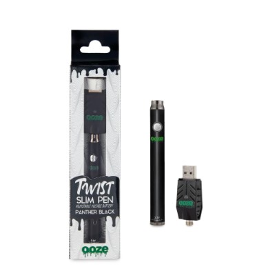 Photograph of product: Ooze Slim Twist Vape Pen 510 Thread - Panther Black