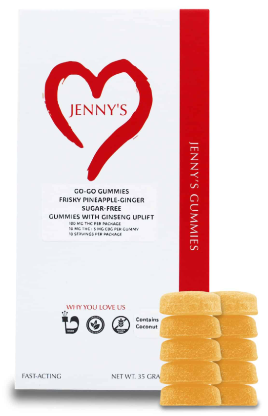 Photograph of product: Jenny's | Go Go Gummies | Pineapple Ginger | 5mg TH-oui