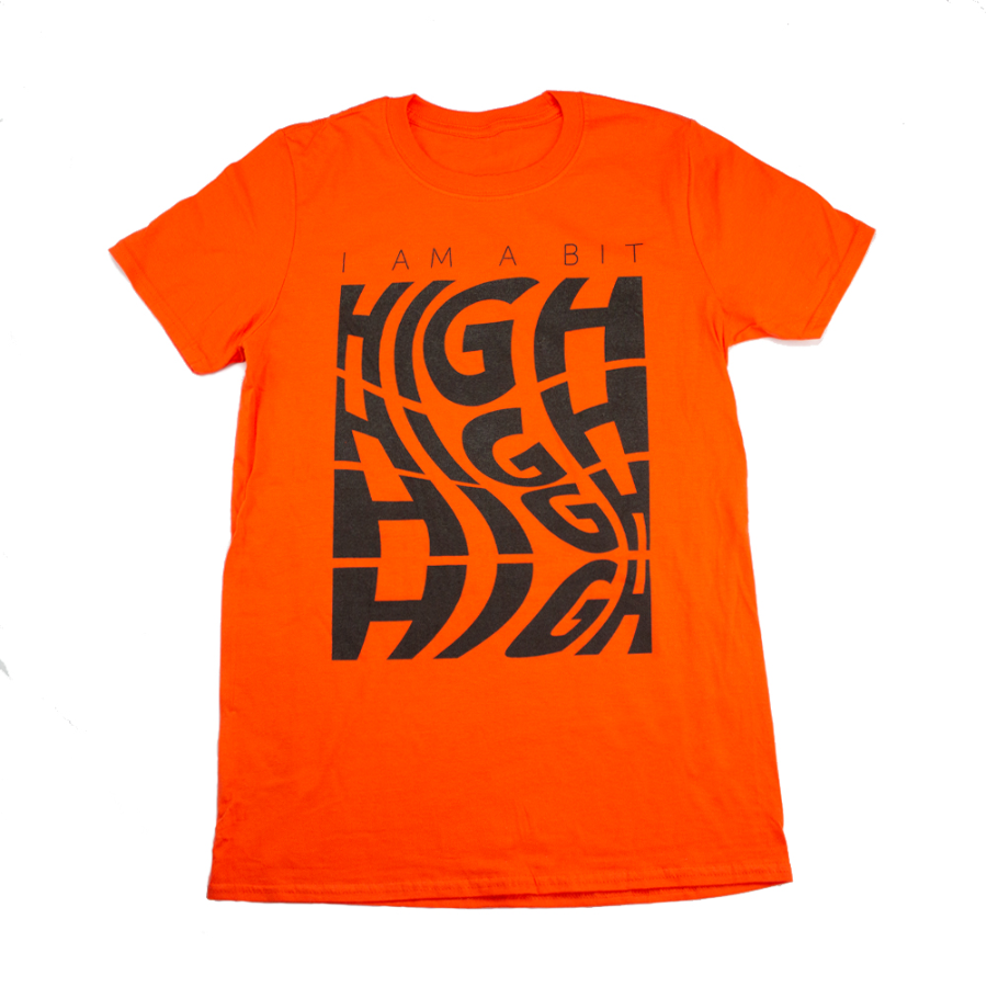 Photograph of product: A Bit High Tee Shirt | Orange Size M