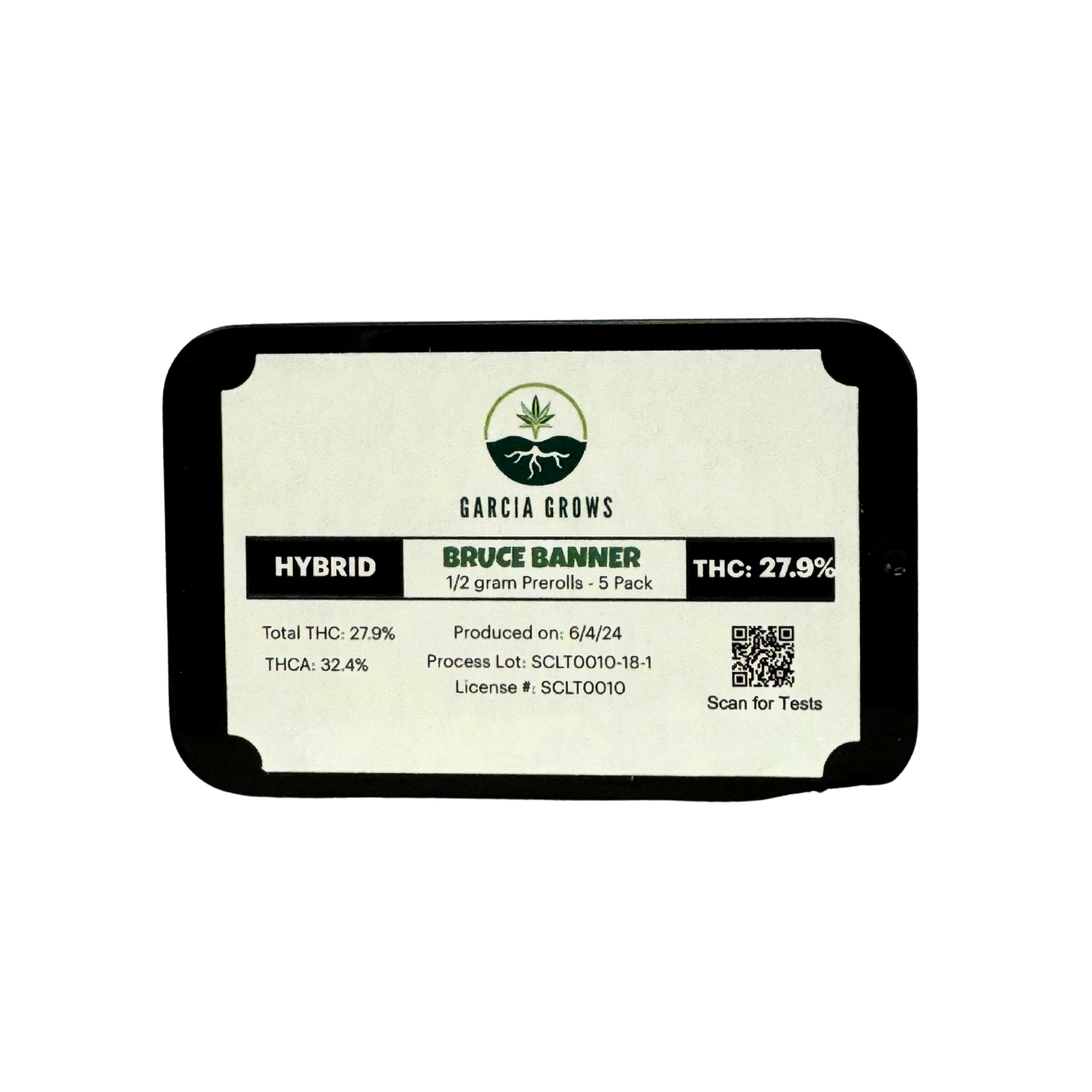 Photograph of Product: Donutz | Pre-rolls 1/2g-5pk | Garcia Grows