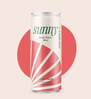 Photograph of product: Beverage | Sunny | Black Cherry Bliss Seltzer | Single