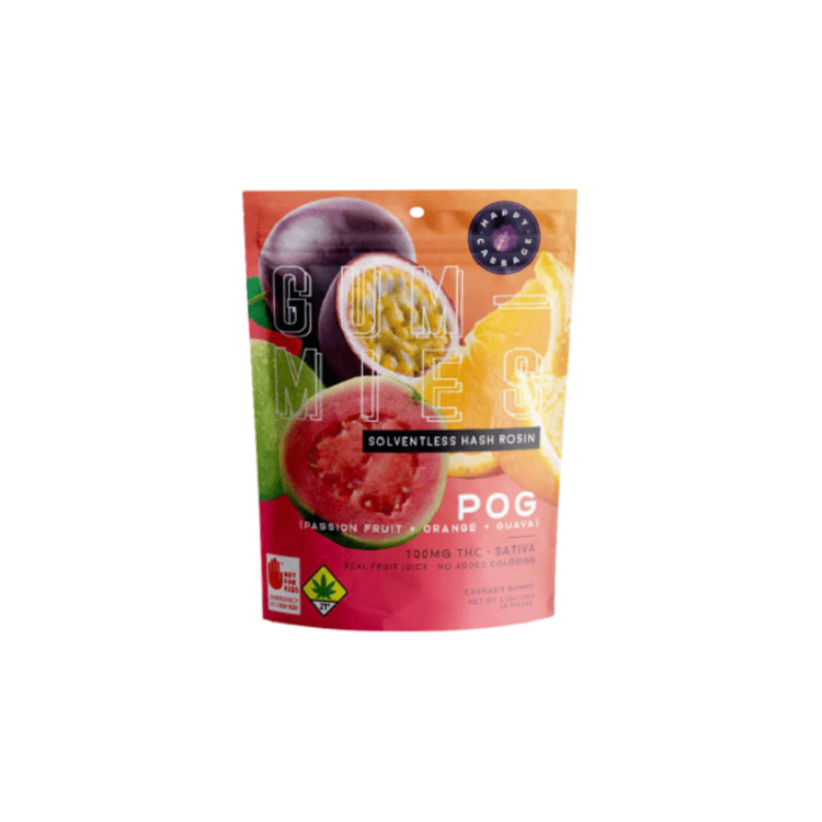 Photograph of product: Smokiez - Happy Cabbage - POG Oui'd Rosin Fruit Chew 10pk