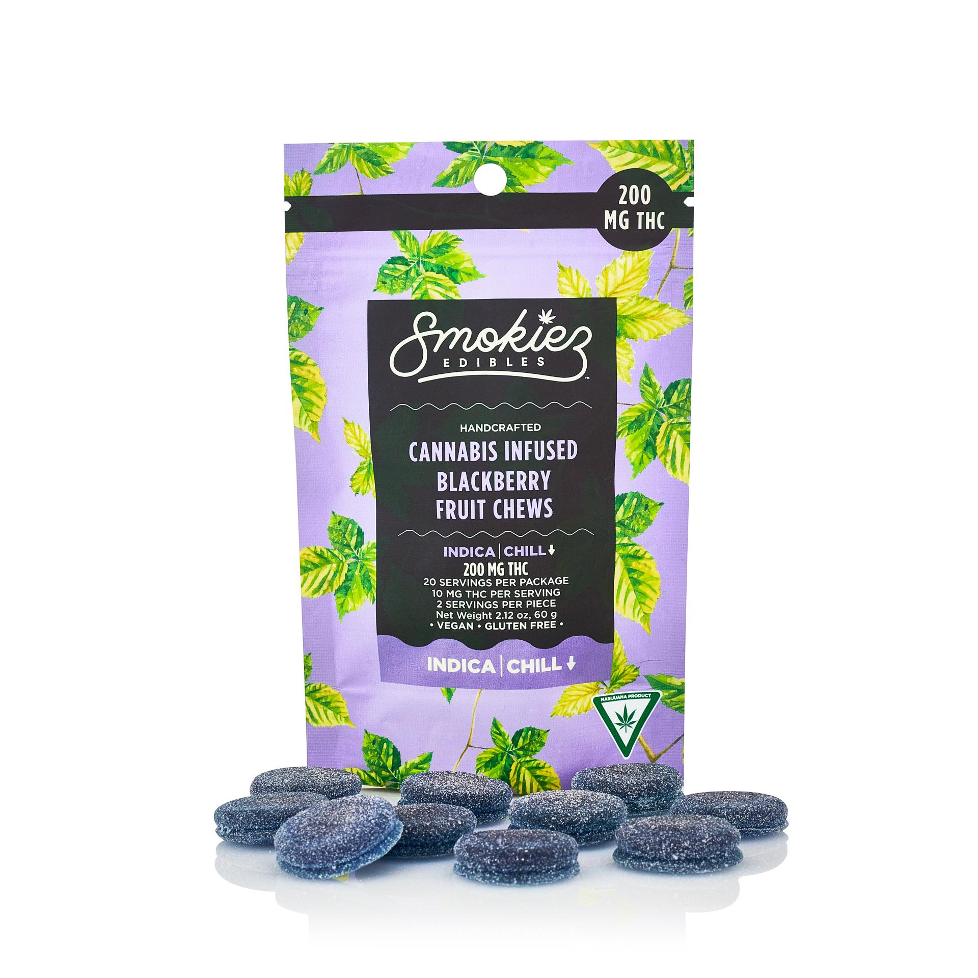 Photograph of product: Smokiez | Sweet Blackberry 200mg Gummies