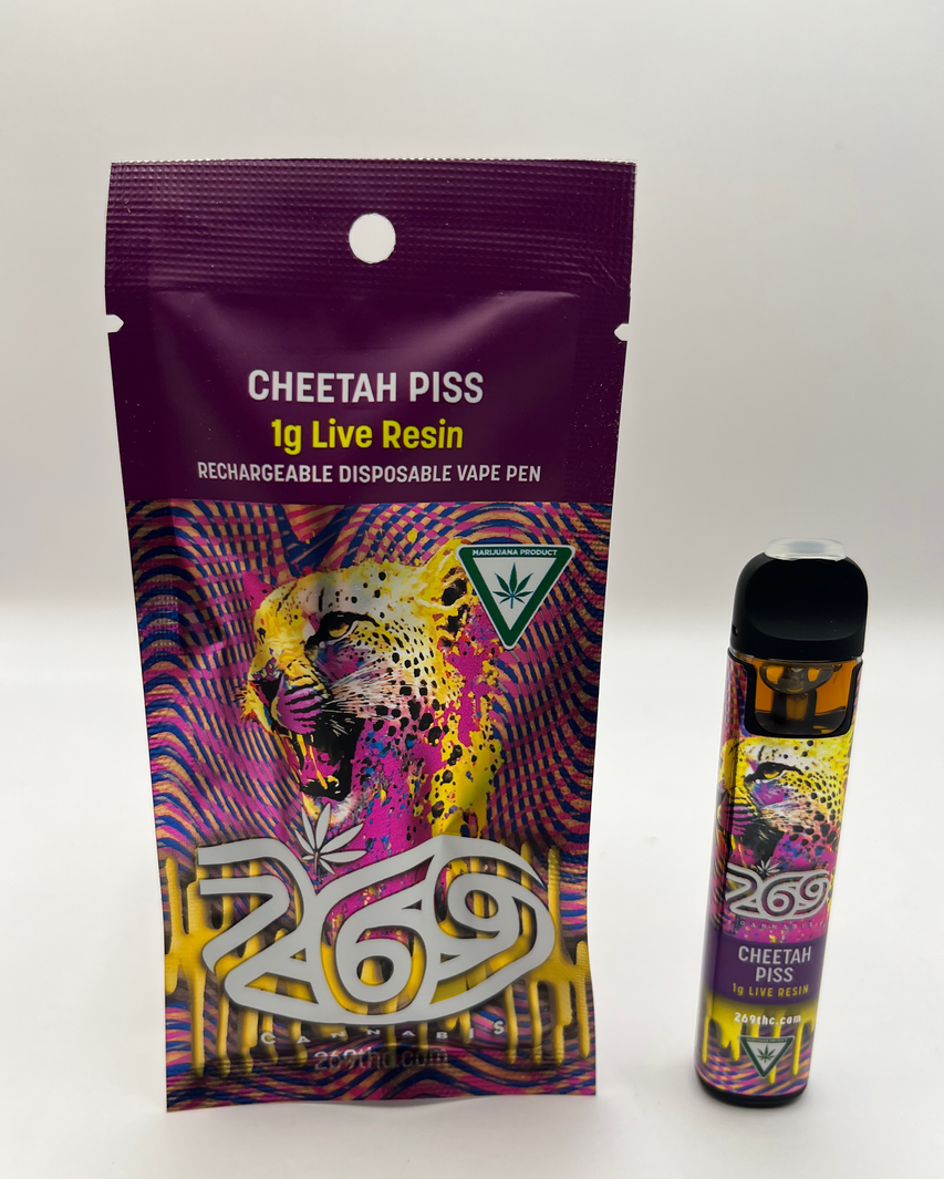 Photograph of product: Cheetah Piss 1g Live Resin Disposable - Hybrid