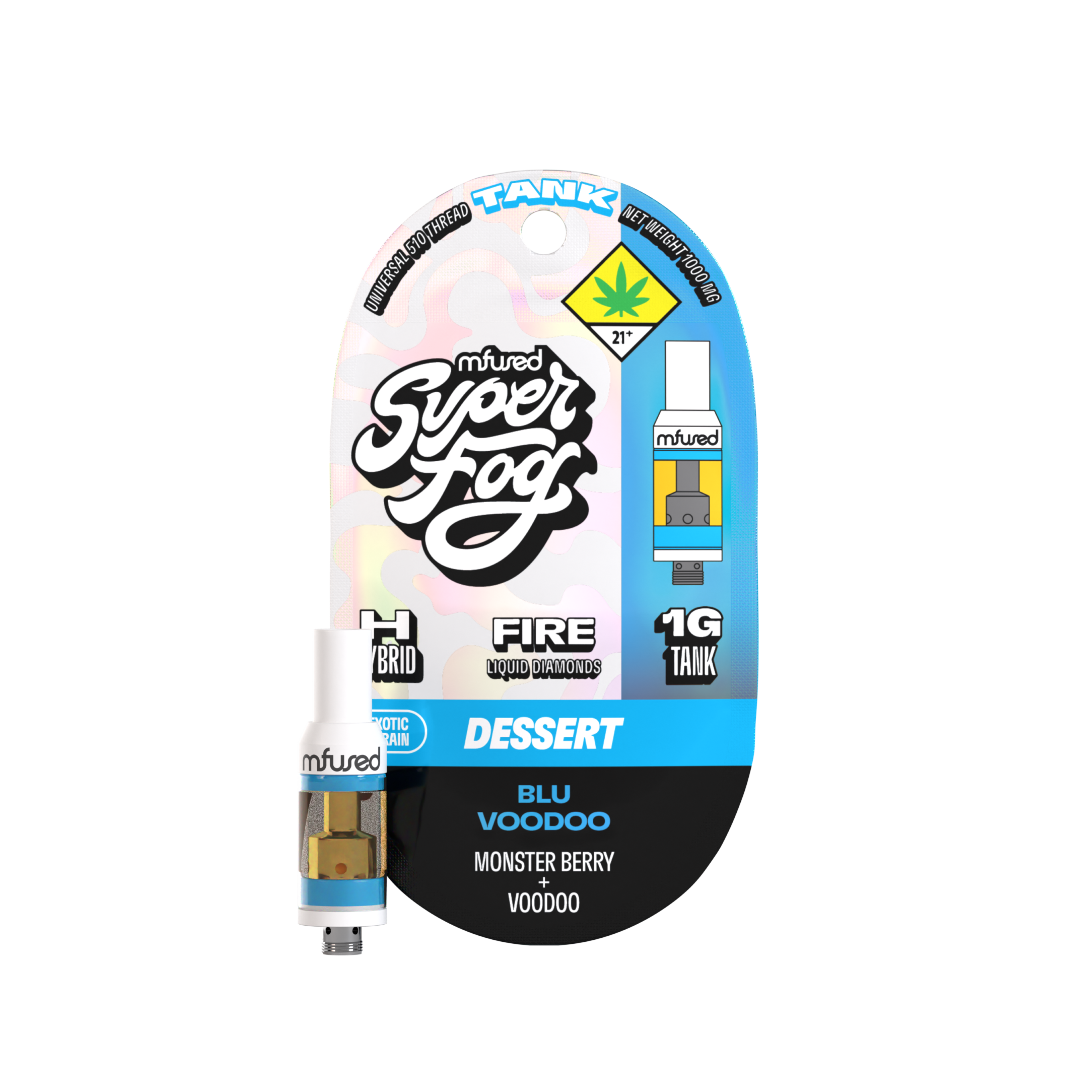 Photograph of product: FIRE Liquid Diamonds 1g Tank - Blu Voodoo (DOH)