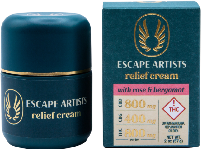Photograph of product: Escape Artists - Topical - Relief Cream - 2:1:2 Rose & Bergamot - 2oz