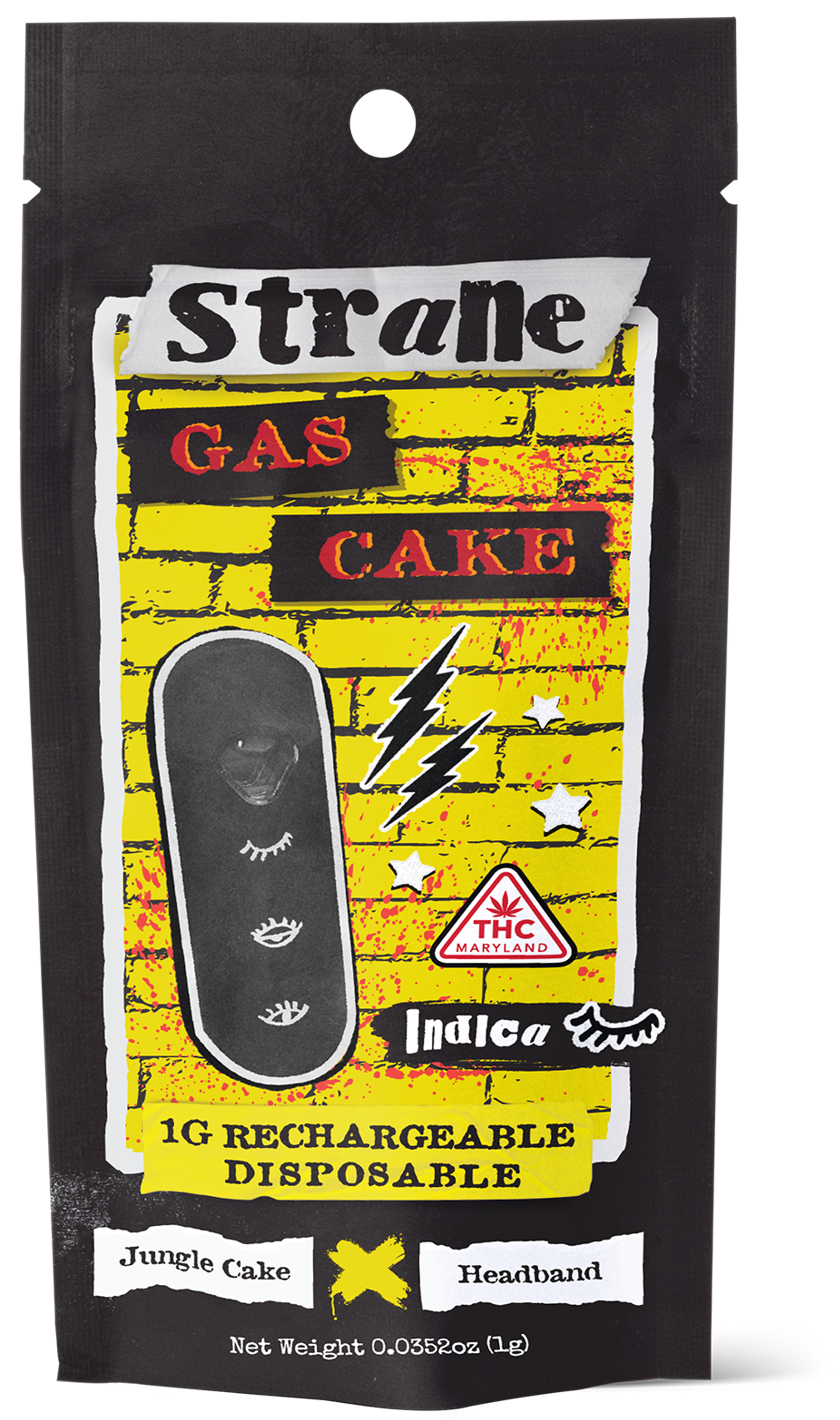 Photograph of product: Gas Cake All-In-One Live Terpene Disposable | 1g