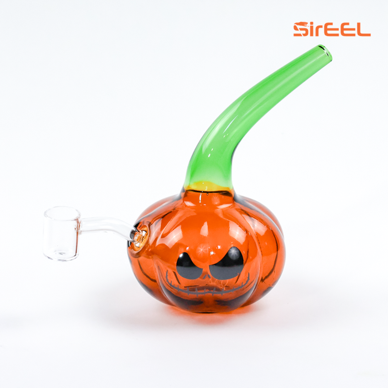 Photograph of product: SirEEL 7" Jack-O-Dabber Pumpkin Rig with Banger | Gourdgeous Ember Color