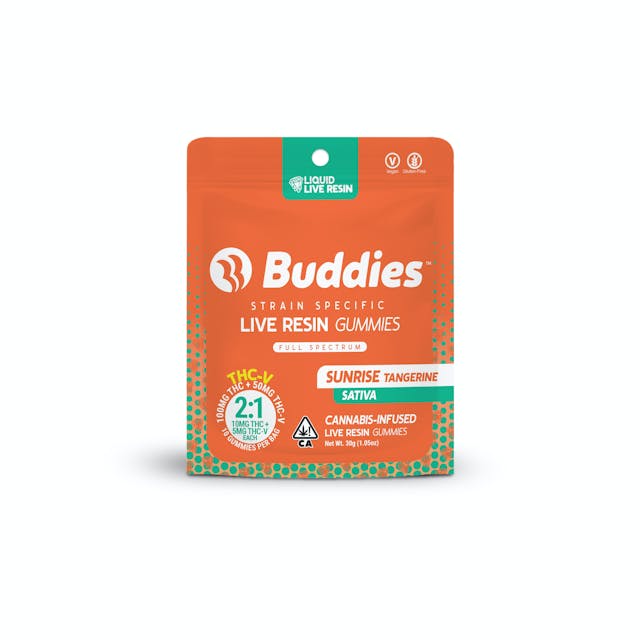 Photograph of product: Sunrise Tangerine | 2:1 TH-ouiV:TH-oui Live Resin Gummies
