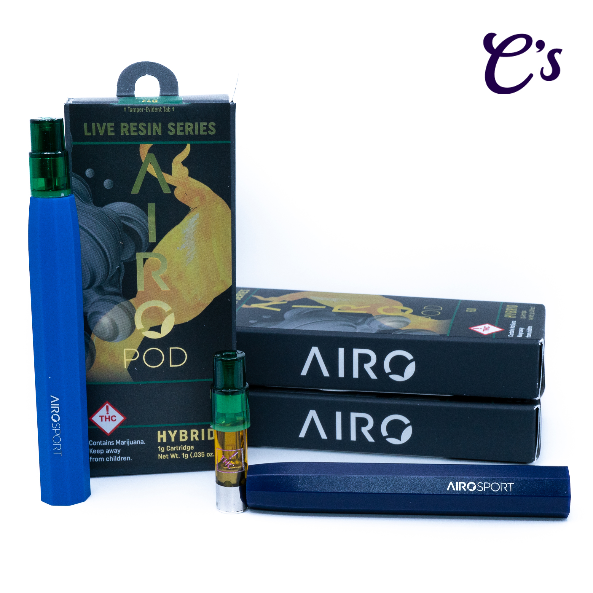 Photograph of product: Airo Vapor | Live Resin Series Cart (H) Blue Skunk 1g