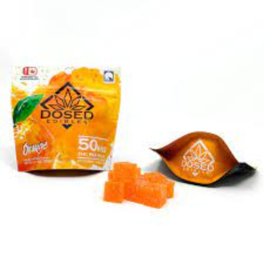 Photograph of product: Orange Dosed Gummies 100mg