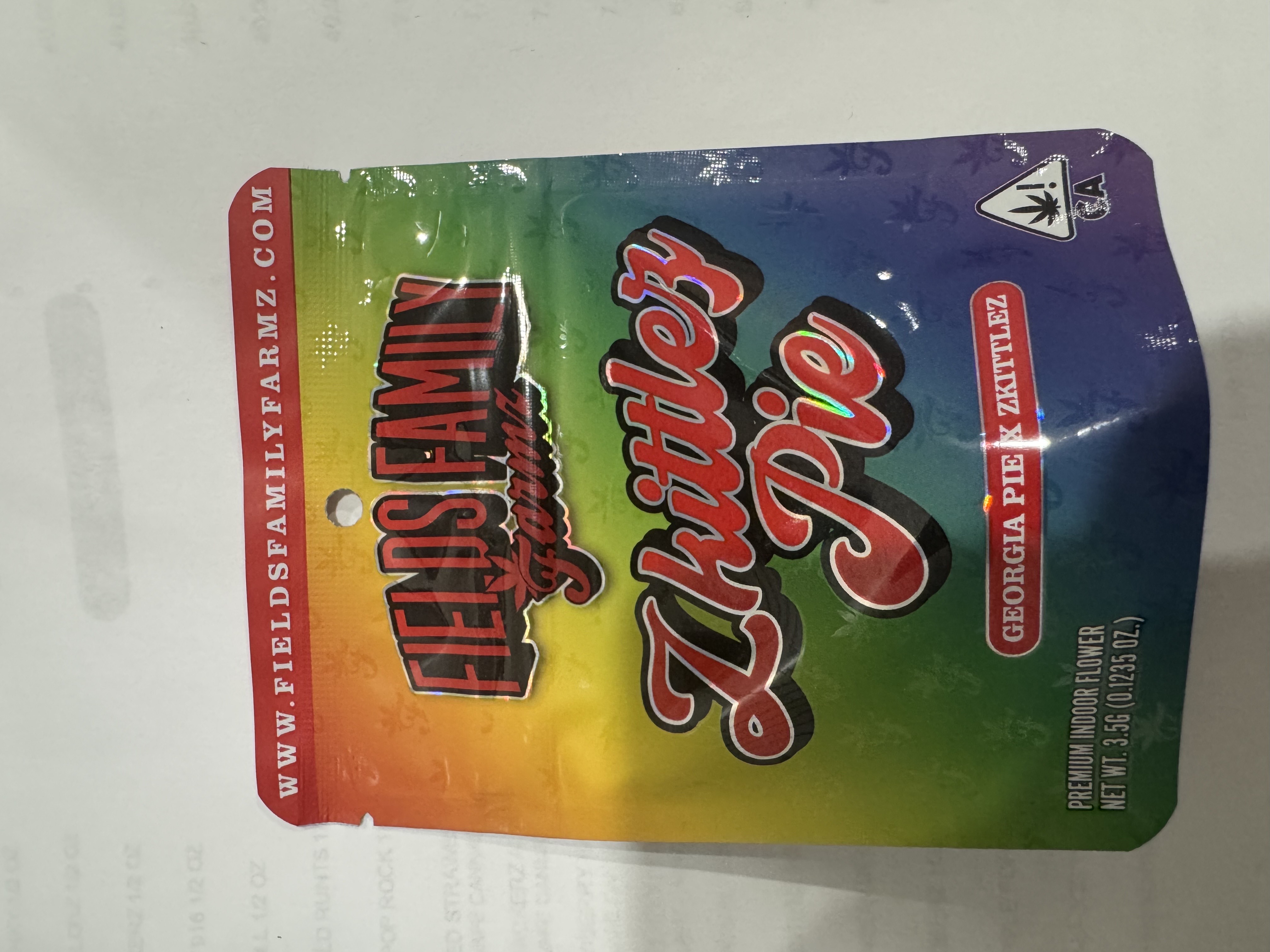 Photograph of product: ZKITTLEZ PIE 3.5G FLOWER - 3.5 G