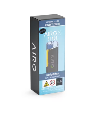 Photograph of product: Airo Brands | Midnight Moon | Artisan Series (Solventless Oil) AiroBlade AIO Vape 2g
