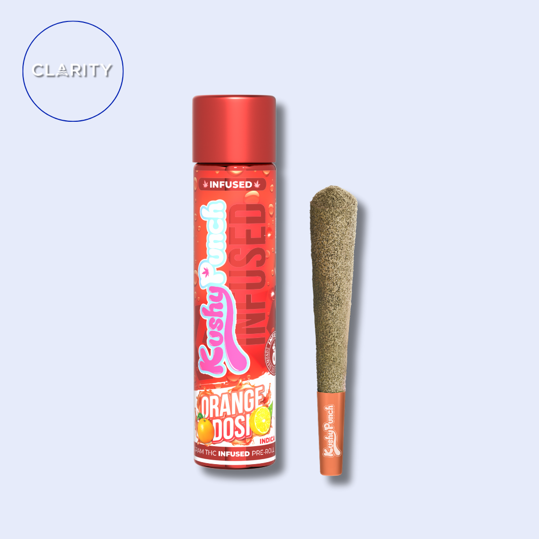 Photograph of product: Kushy Punch Infused Prerolls | Orange Dosi