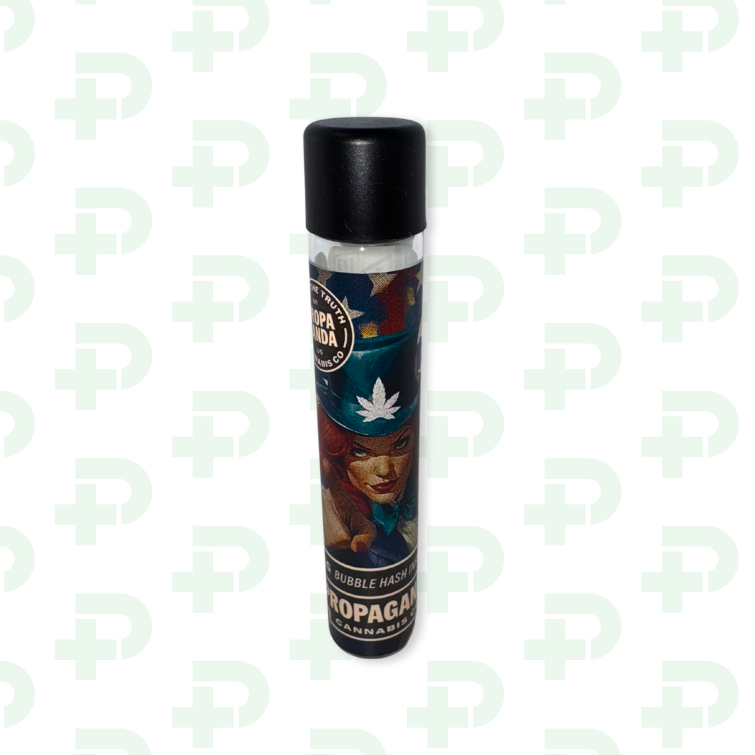 Photograph of product: Propaganda Bubble au chocolat Infused Preroll - Jet Fuel Gelato