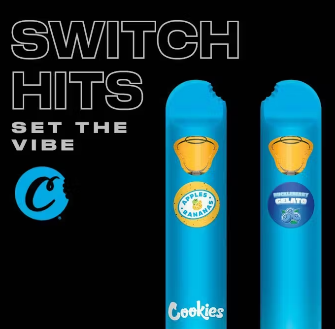 Photograph of product: Cookies Apples & Bananas x Huckleberry Gelato Dual Chamber AIO 1g