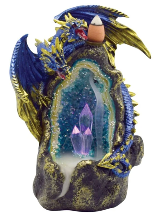 Photograph of product: Guarding Hydra Geode LED Backflow Incense Burner | 6" (W)