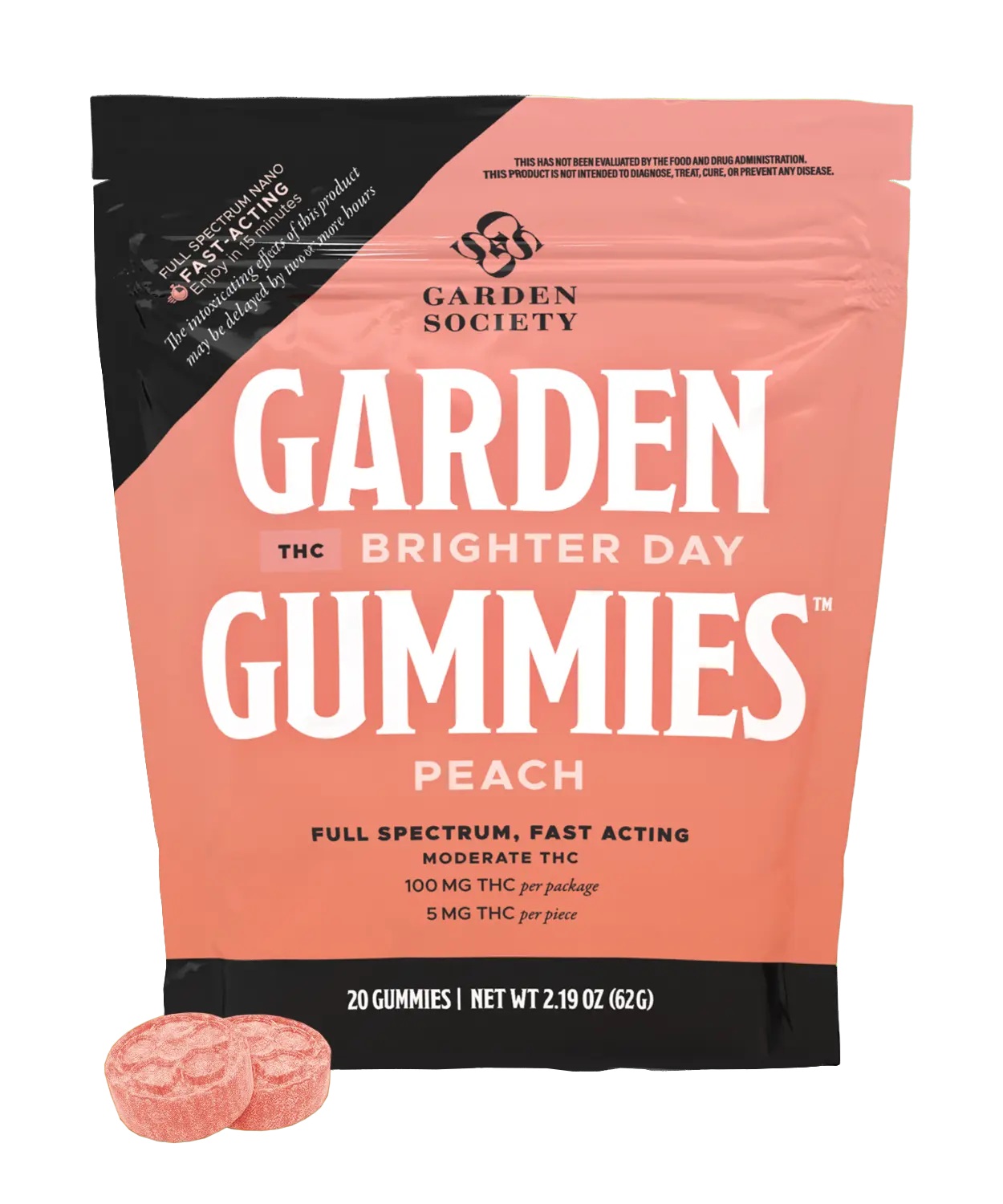 Photograph of product: Peach Gummies 5mg x 20-Pack
