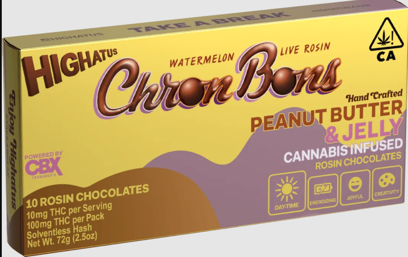 Photograph of product: PEANUT BUTTER & JELLY | CHRONBONS | 100MG