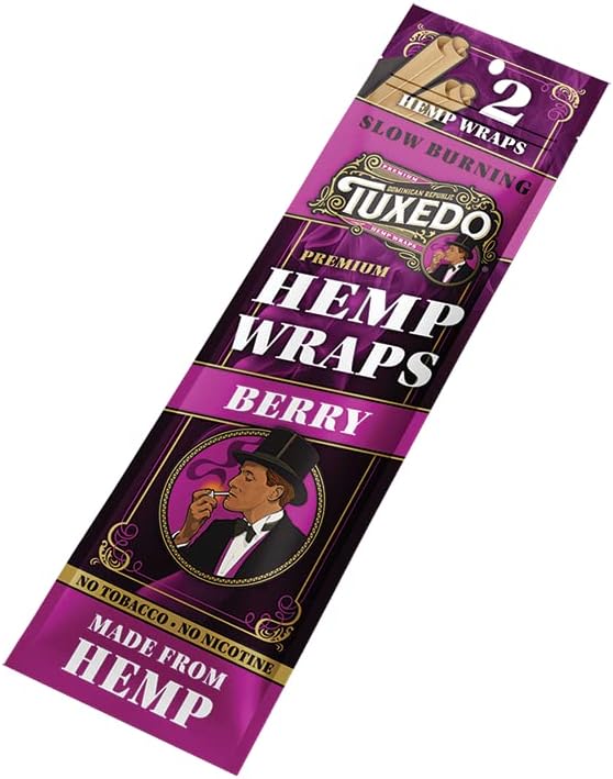 Photograph of product: Tuxedo - Hemp Wraps - Berry - (2 Pack)