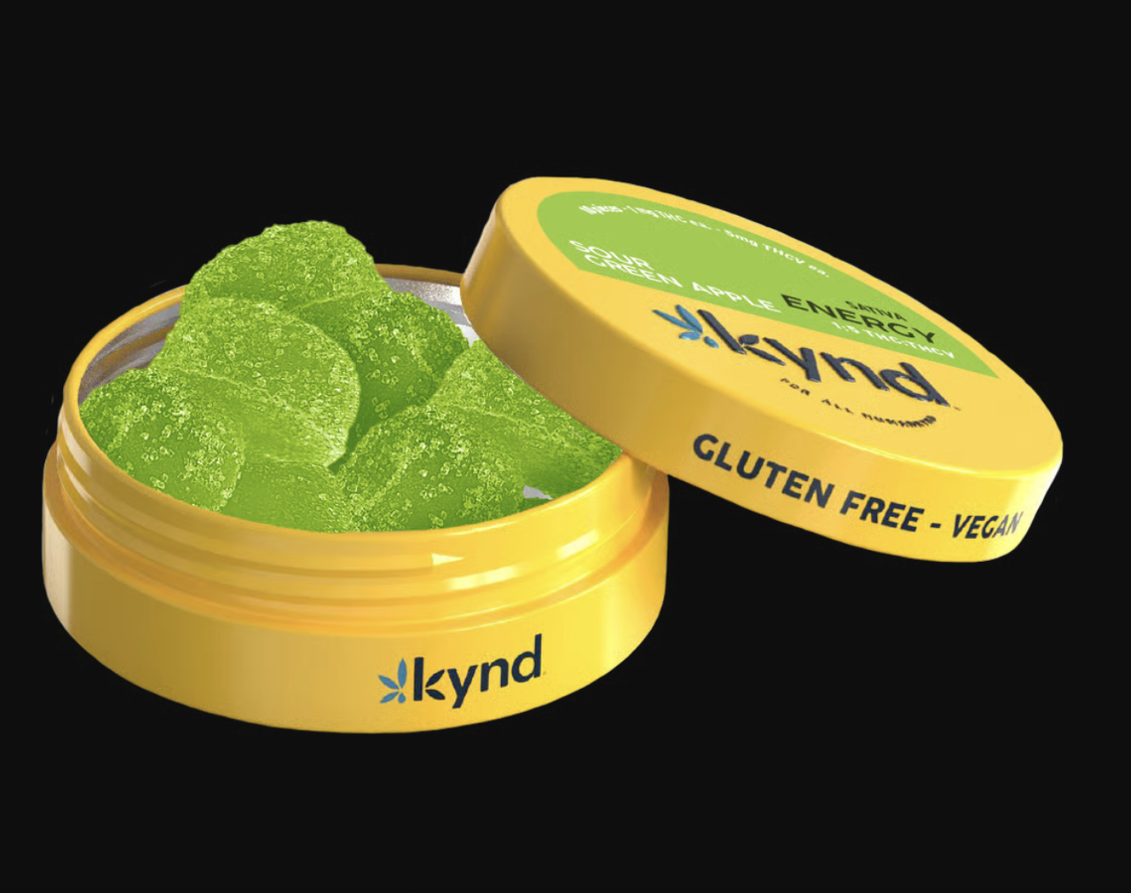 Photograph of product: Energy Sour Green Apple (S) | 100mg | Gummies | Kynd