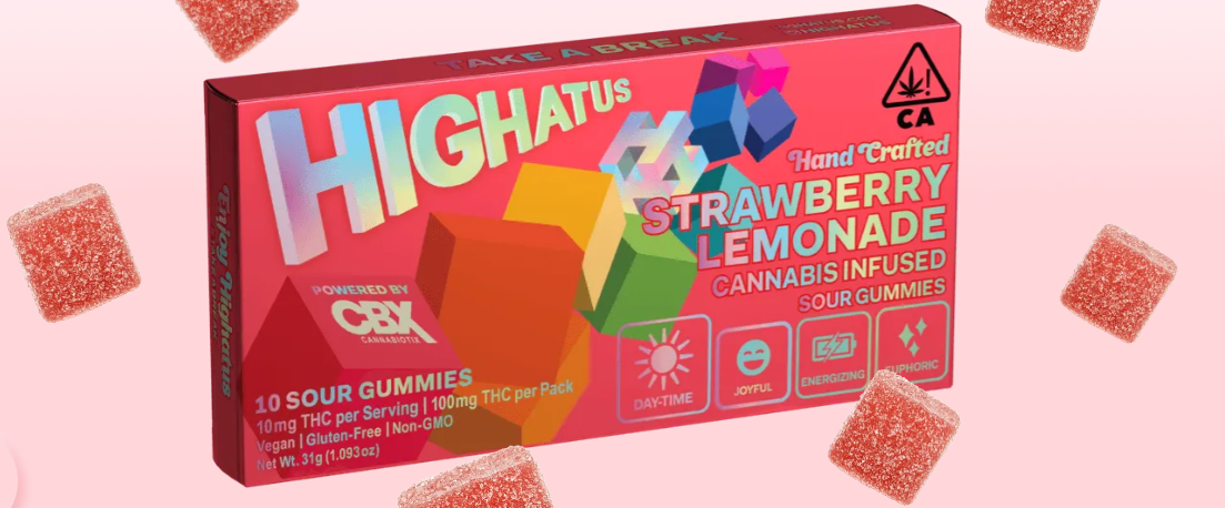 Photograph of product: STRAWBERRY LEMONADE SOUR [S] GUMMIES - 100 MG