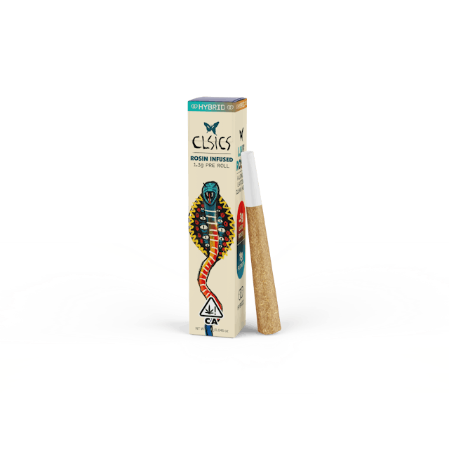 Photograph of product: CLSICS – Cactus Crush – Rosin-Infused Preroll – 1.3g - 