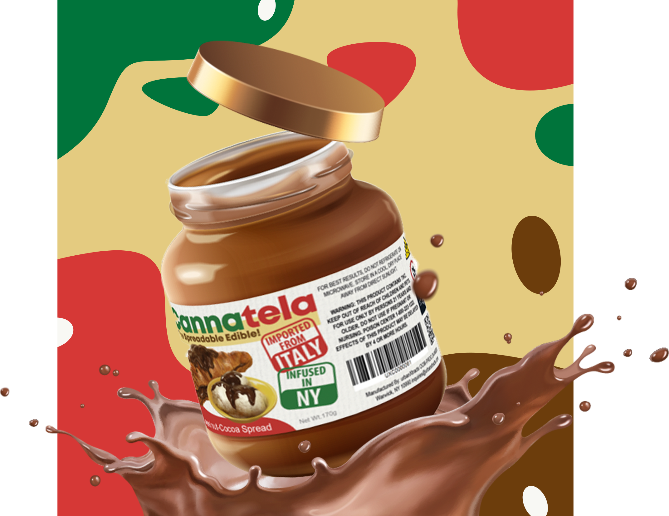 Photograph of product: Hazlenut-Cocoa Spread   300mg