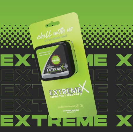 Photograph of product: Chill Medicated Chill To-Go - Extreme X Body Rub 150:150mg