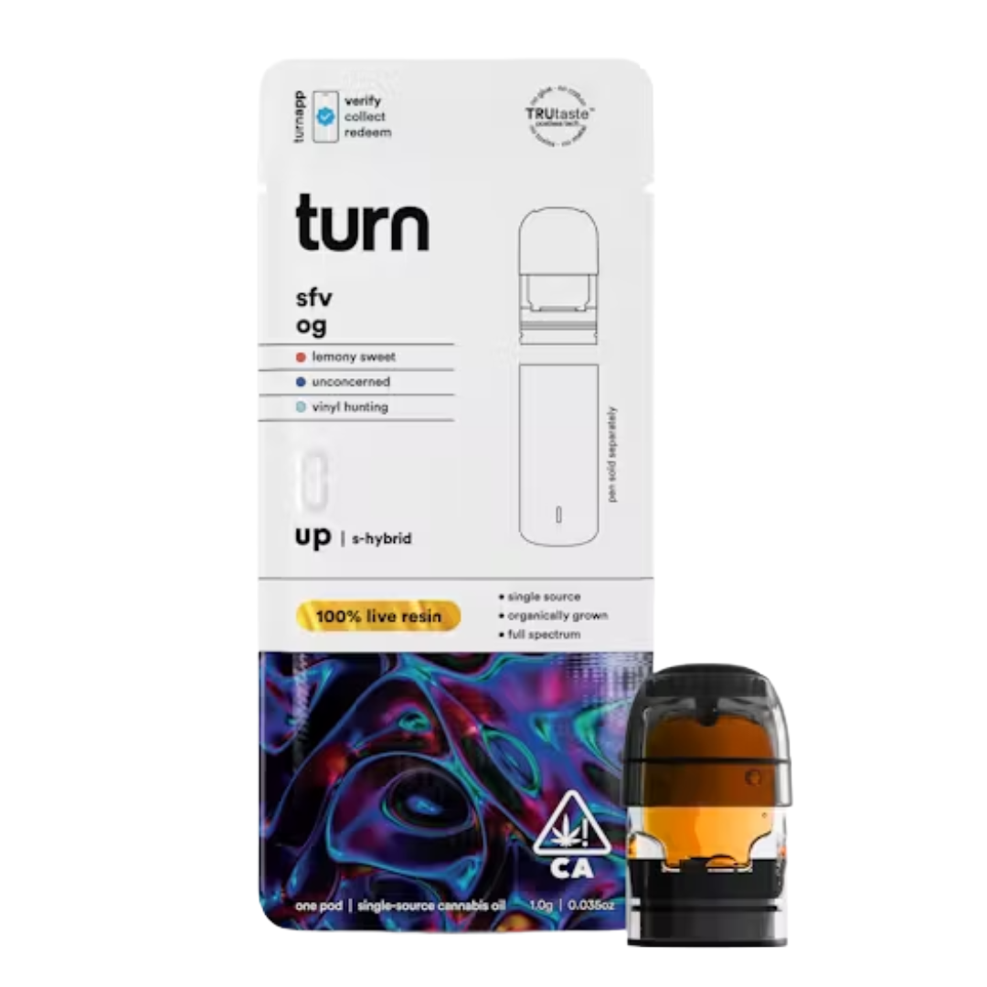 Photograph of product: TURN - TURN UP - SFV OG LIVE RESIN 1000MG
