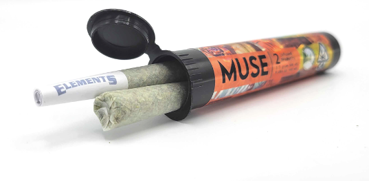 Photograph of product: Royal Fire x GG4 (I) 2pk INFUSED PREROLLS - Muse / Dolo Rolling Co.