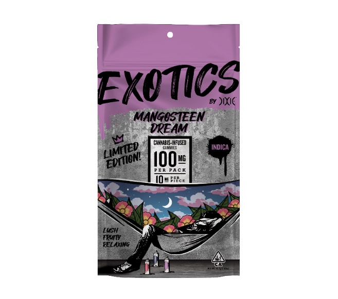 Photograph of product: Dixie - Mangosteen - Oui'd 100mg Gummies