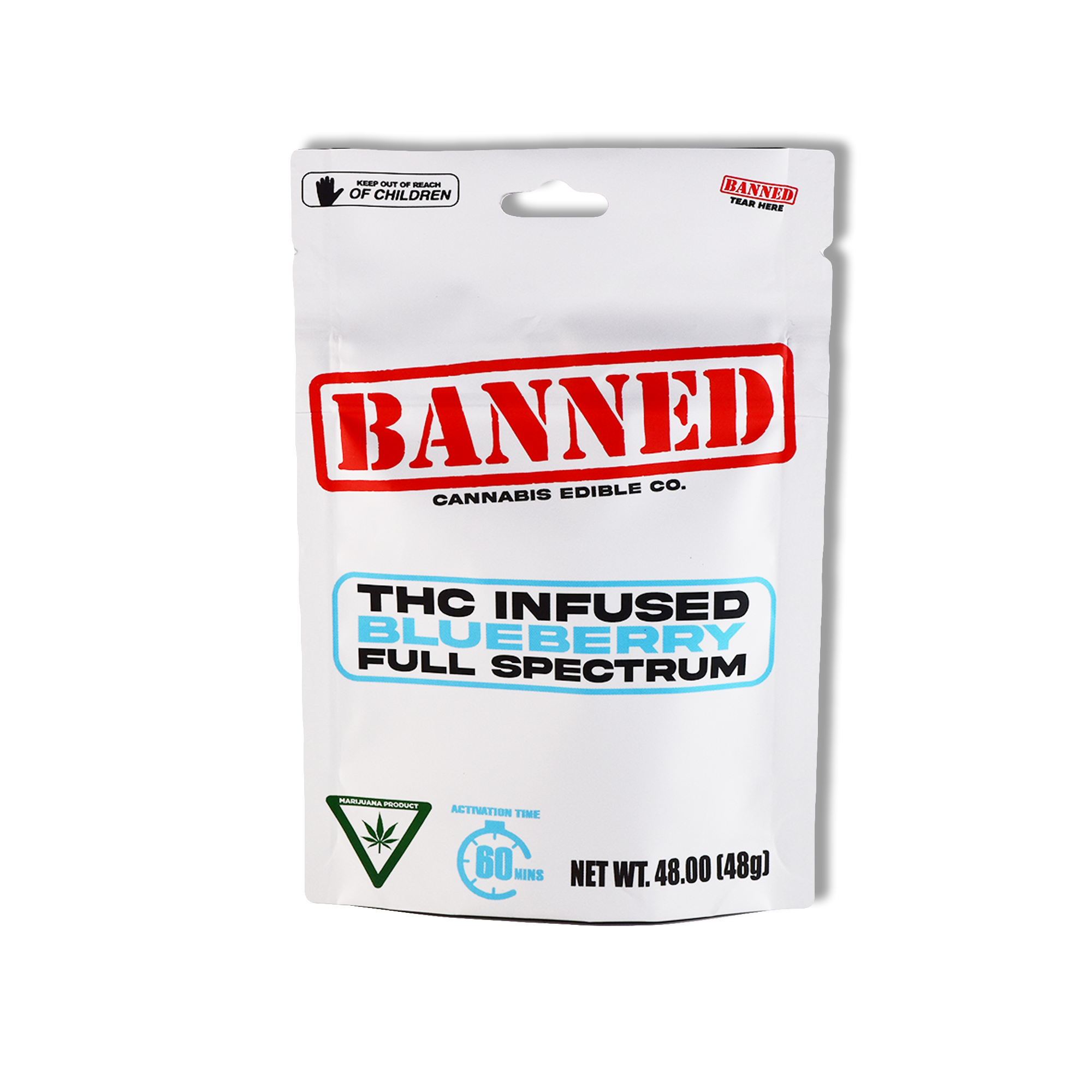 Photograph of product: Banned | Blueberry | 200mg 4pk Gummies