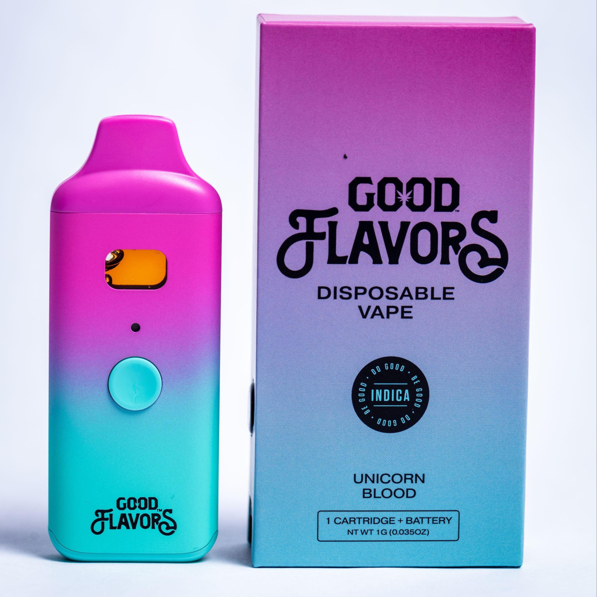Photograph of product: GOOD Disposable 1g Unicorn Blood