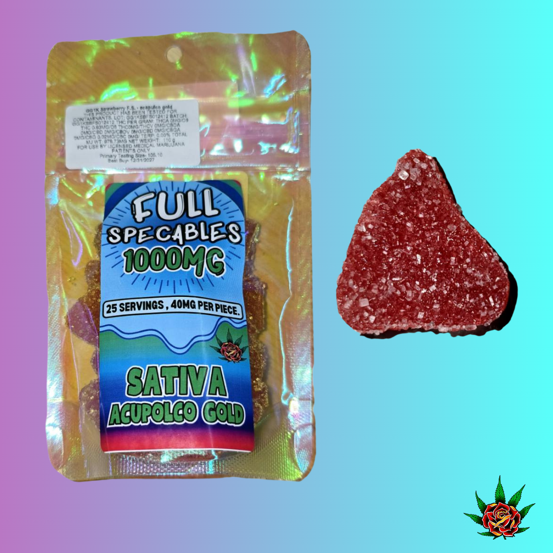 Photograph of Product: Eden Rose- Gummy-Full Specables-Strawberry Acapulco Gold